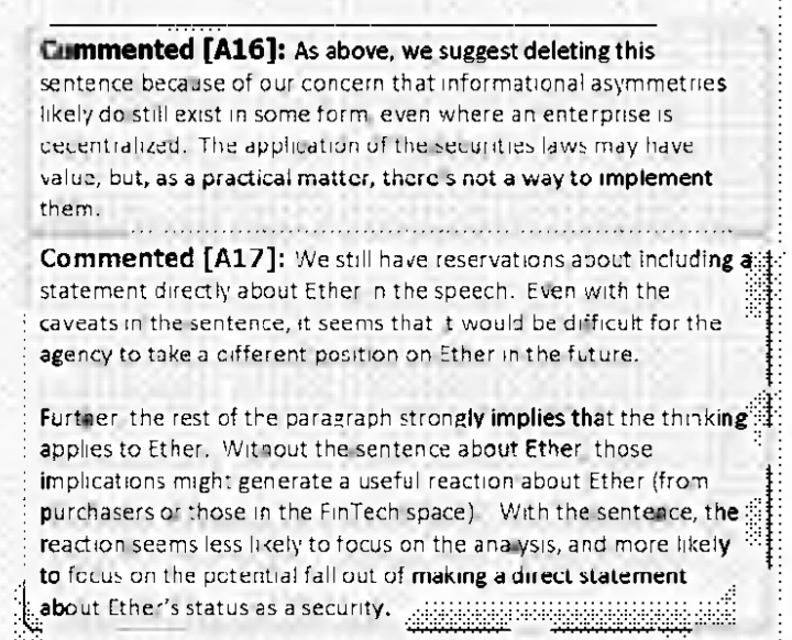 Hinman docs unsealed: SEC concerned over ‘Ether is not a security’ statement