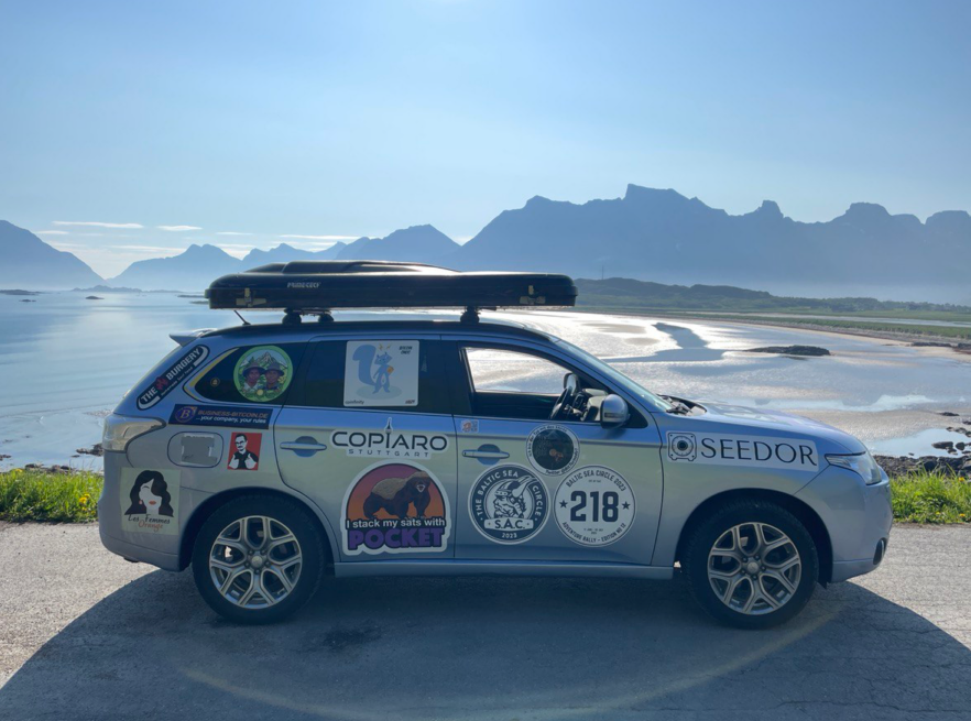 Honk if you love Bitcoin! Lightning takes the wheel of a European rally car adventure