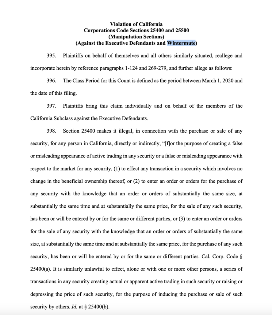 Celsius creditors allege Wintermute facilitated 'wash trading': Report