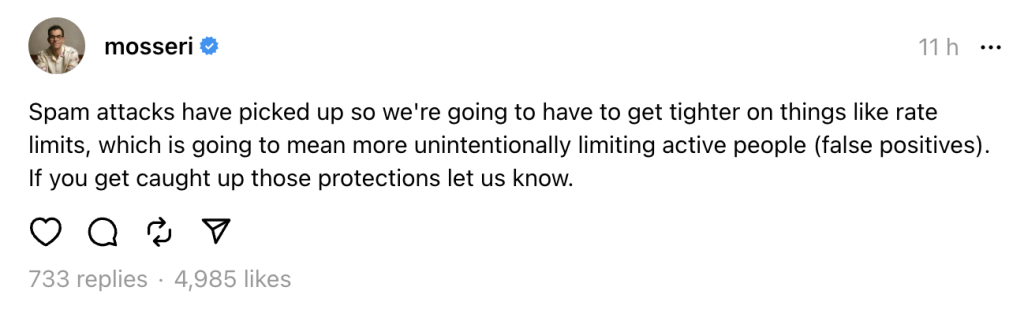 Threads copies Twitter again, introduces ‘rate limits’ to combat bots